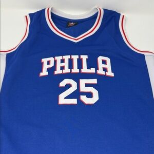Sport Blue Jersey with Red and White Accents Phila #25 Boys Large